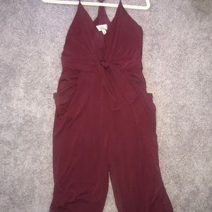 Red Anthropologie jumpsuit (w/ tags, never worn)